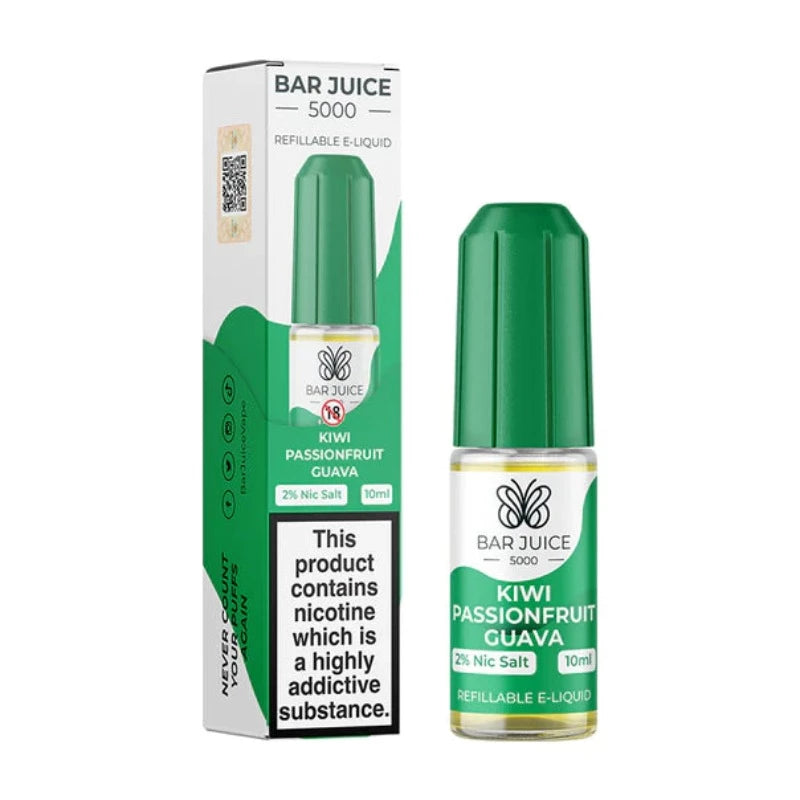 Kiwi Passionfruit Guava Nic Salt E-Liquid by Bar Juice 5000