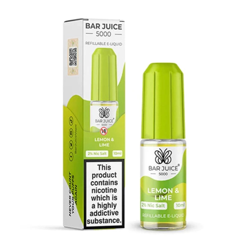 Lemon & Lime Nic Salt E-Liquid by Bar Juice 5000