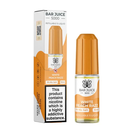 White Peach Razz Nic Salt E-Liquid by Bar Juice 5000