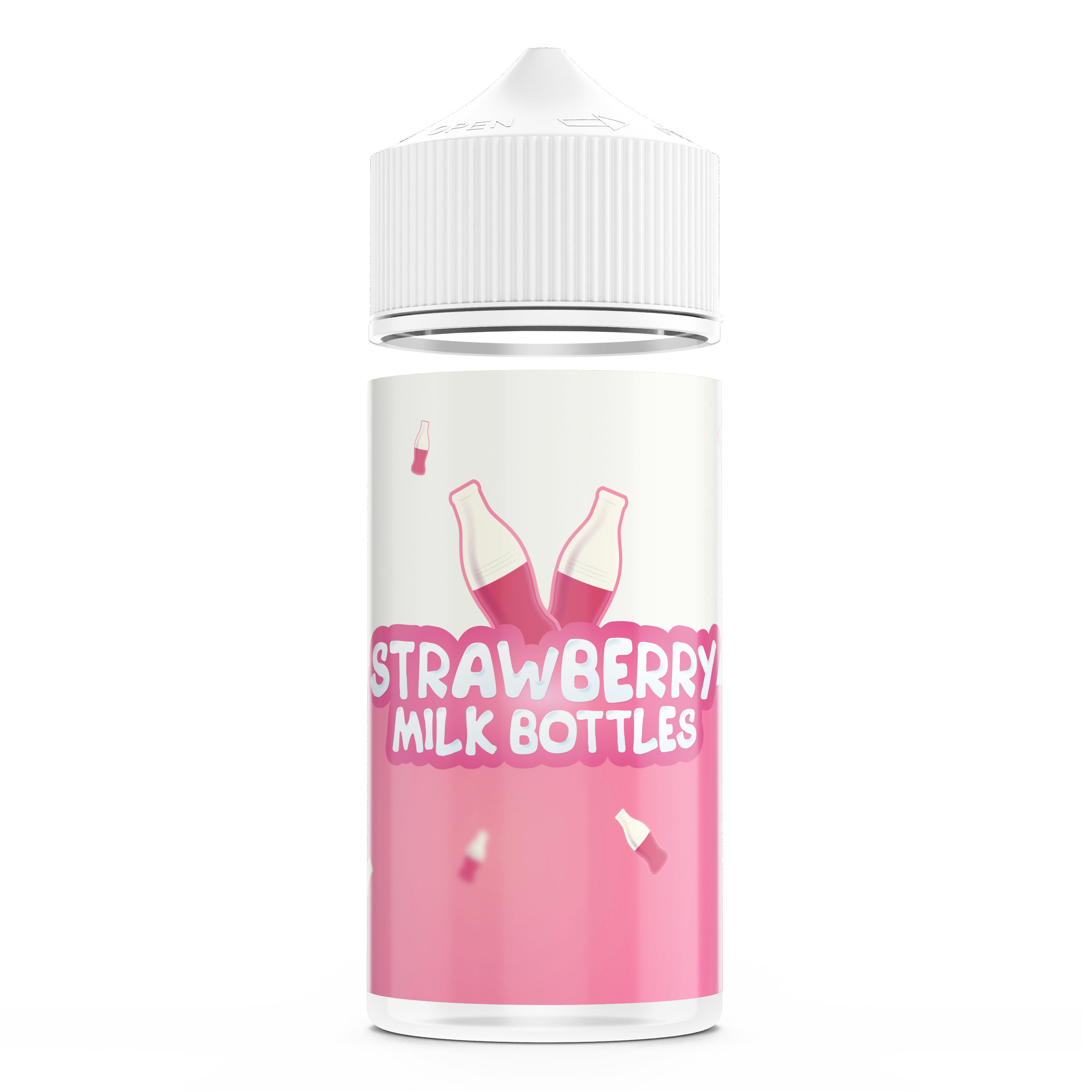 STRAWBERRY MILK BOTTLES NEW 100ML SHORTFILL E-LIQUID - CANDY STRAWBERRY CREAM VANILLA