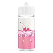 STRAWBERRY MILK BOTTLES NEW 100ML SHORTFILL E-LIQUID - CANDY STRAWBERRY CREAM VANILLA