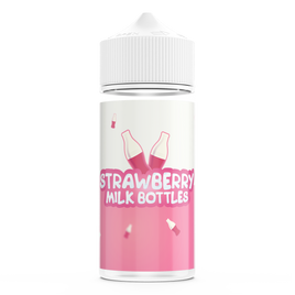 STRAWBERRY MILK BOTTLES NEW 100ML SHORTFILL E-LIQUID - CANDY STRAWBERRY CREAM VANILLA