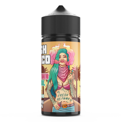 FRESH VAPE CO DOWNTOWN CENTRAL 100ML SHORTFILL E-LIQUID - FRUITY CHERRY LIME COLA MENTHOL DRINK