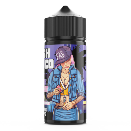 FRESH VAPE CO PURPLE DISTRICT 100ML SHORTFILL E-LIQUID - FRUITY BLACKCURRANT APPLE MENTHOL