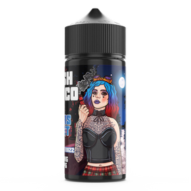 FRESH VAPE CO SINNERS STREET 100ML SHORTFILL E-LIQUID - FRUITY CHERRY BLUE RASPBERRY FIZZ MENTHOL