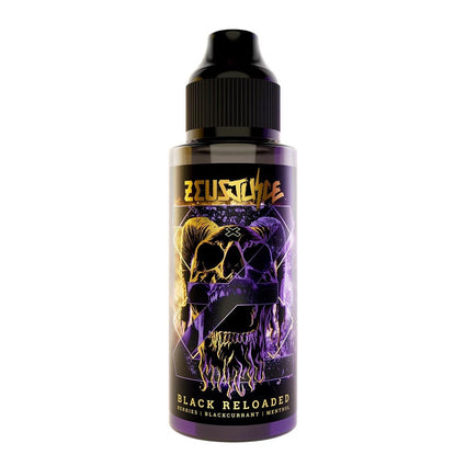 ZEUS JUICE BLACK RELOADED SHORTFILL E-LIQUID 100ML - BLACKCURRANT ANISEED MENTHOL